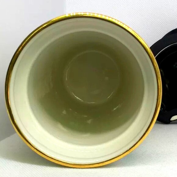 RARE 2014 Starbucks Dot Collection Monochromic Black Hearts Ceramic Travel Mug - Picture 5 of 8